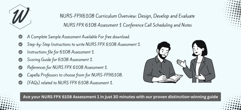 NURS FPX 6108 Assessment 1 Conference Call Scheduling and Notes