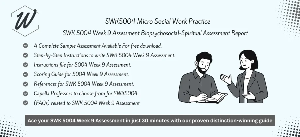 SWK 5004 Week 9 Assessment Biopsychosocial-Spiritual Assessment Report